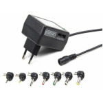 c69843e1cce584dbcfc8853eac2c7fcb EG-MC-009 Gembird 24W Univerzalni AC-DC adapter 220V/24W na 3,4.5,5,6,7.5,9,12V 2A max