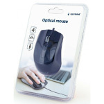 dd75ec48b4e3823576808ccff3f3b22b MUS-4B-01 ** Gembird Opticki mis 800-1200Dpi 4-button black 99mm USB (220)