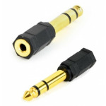 f089d913a9dd45fc1feb504113d9dec7 A-6.35M-3.5F Gembird 6.35mm stereo plug to 3.5mm stereo socket CAGP23930BK
