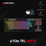 eaeb0cea3b2e02a0dc7532a80b3d4386 Tastatura Mehanicka Gaming Fantech MK876 RGB Atom TKL siva (Blue switch)
