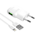 7959142fc3c205582654b3f2ba3e123f Kucni punjac Puro Fast Charger sa iPhone lightning kablom beli