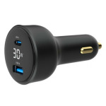 bd080fec9f5d6f8263d3e600e95c40cc TA-UC-AC2PD30LCD-CAR-01 Gembird 2-port USB brzi punjac za auto, Type-C PD, LCD, 30W, black