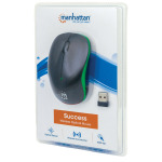 f73cbb602dd651dddaebfdb0fe1a49fb Miš Wireless Manhattan Success 179393, Black/Green