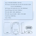 0c340f584ed9215a9589bf44cb609640 Kucni punjac LDNIO A6573C PD, QC4+, QC3.0, Auto ID 65W 1.5m naponski kabl