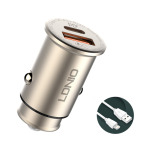 5cf168cb861969a163f3e8e60d0c8909 Auto punjac LDNIO C506Q PD, QC4+, 30W gold USB Lightning