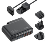 7648b5222314e58c561c19405a85bf14 Kucni punjac sa adapterima LDNIO A6140C GaN PPS 3xQC3.0 (30W), 3xPD3.0 (100W), 140W Max, a Type C na Type C kablom crni
