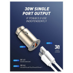 7795f394578cee28a819fa0f3bf77f79 Auto punjac LDNIO C506Q PD, QC4+, 30W gold USB Type C