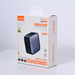 c913efa26ddfa8836440d6802010c2e6 Kucni punjac sa adapterima LDNIO Q408 GaN PPS QC3.0 (30W), 3xPD3.0 (100W), 100W Max, a Type C na Type C kablom crni