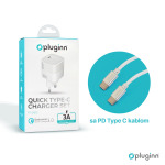e1b9dc77a133038a16e874bb532d4ffc Kucni punjac Pluginn PI-D61S, PD3.0, PPS, 20W sa PD Type C kablom beli CE