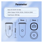 f86000efc77d87592b1016556b93abc5 Auto punjac LDNIO C105, QC3.0, 30W USB Lightning crni