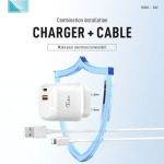 7a7afb3bb0f4904257ef8d9758fbf651 Kucni punjac KONFULON JK82 + PX14 PD 20W, QC 18W, sa kablom USB na Lightning beli