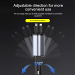 3f5f14d44775f250daa21317e6fa7117 Auto punjac C1 4u1 PD 3A, USB 2.4A 120W (total) sa Type C/lightning kablom tamno sivi