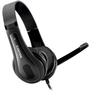 58d3d56ddb40bb0645a024b0b4dadf97 CANYON headphones SEP-3 Mic 1.2m Dark