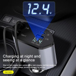 a7054b2fc9fea85e50a7b8bc048c59ba Auto punjac C1 4u1 PD 3A, USB 2.4A 120W (total) sa Type C/lightning kablom tamno sivi