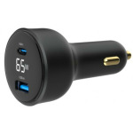 bbe42535a9deb38438f4c514a10eebcb TA-UC-AC2PD65LCD-CAR-01 Gembird 2-port USB brzi punjac za auto, Type-C PD, LCD, 65W, black