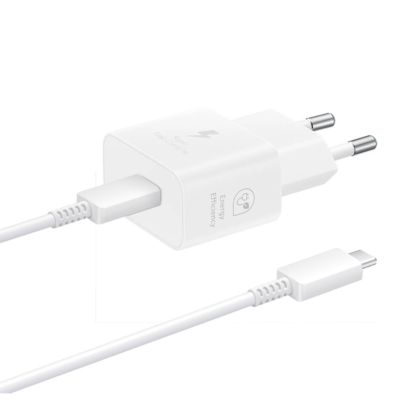 ca71515716e451dc735341cc60b7de05 Samsung kucni punjac (USB Type-C) 3A 25W sa kablom beli (EP-T2510-NBE)