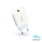 5cfc931fbde4e02ee087e6e2b4a5b24a Kucni punjac Pluginn PI-D48, 5V, 2.4A, 12W sa micro USB kablom beli CE