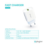 6b37b9efce044219aaaf587bc9ce1b5f Kucni punjac Pluginn PI-D48, 5V, 2.4A, 12W sa micro USB kablom beli CE