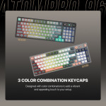 78792a5f9cbcad746441ff6c7bbbbb37 Tastatura Mehanicka Gaming Fantech MK914 RGB Atom PRO96 Wireless Mercury (blue switch)