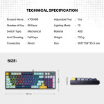 a92db2c7a4bb4e3119f6d39f216adf97 Tastatura Mehanicka Gaming Fantech MK890 RGB Atom 96 Navy (Red switch)