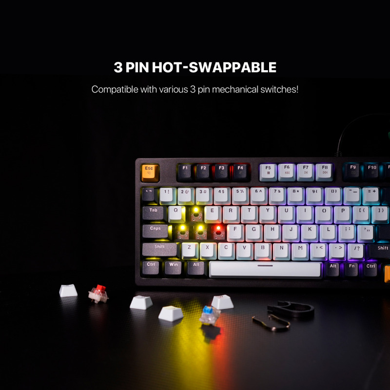 ab7731a7f8d6fb01708fbf30beb40e13 Tastatura Mehanicka Gaming Fantech MK912 RGB Atom PRO63 Wireless Saturn (red switch)