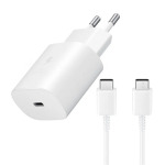 072d6799988781a59fdf5aca46e56f95 Kucni punjac PD Fast charger 25W 3A PPS za Samsung HQ sa PD Type C kablom CE beli