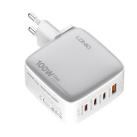 bb515e80b75fad565274ad2648ceace1 Kucni punjac sa adapterima LDNIO Q408 GaN PPS QC3.0 (30W), 3xPD3.0 (100W), 100W Max, sa Type C na Type C kablom beli
