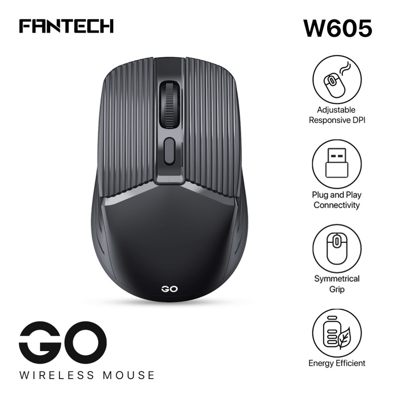464a082b017ee0ccad585e0ba7643e4d Miš Wireless Fantech W605 GO crni