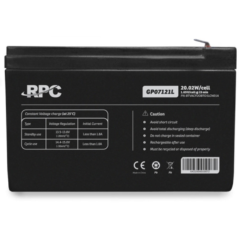 b9ce0721652f3fe93cd387b4a37f30c7 NJOY GPL07122F baterija za UPS 12V 7Ah (BTVACGUOBTF2FCW01B)