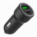 32bf474f1d5cbdcae8414b043d2e21a9 TA-UC-A2PDQC20-CAR-01 Gembird 2-port USB car fast charger, Type-C PD, 20 W, black
