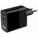 79d5557b5d2ef28322b7b958d37fe895 TA-UC-PDQC30LCD-BK-02 Gembird GaN USB brzi punjac, 30W 3-port (2xUSB-A+ USB-C), LCD, black