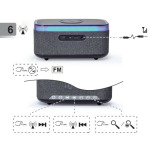 7fcc91c7976474906435821f62386005 DAC-SPKBT-QC15-BK Gembird Digitalni sat+alarm sa bezicnim punjenjem telefona 15W i zvucnikom, FM, BT