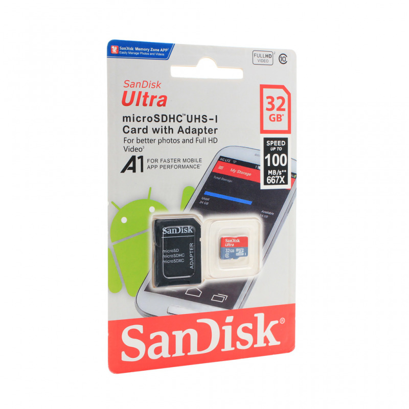 0d8218965e5cda1a855e832f16b32926 Micro SD Card 32GB AData + SD adapter AUSDH32GUICL10-RA1/ class 10