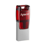 5be32680c2f2fd1e1c4814e2392a47b3 APACER 64GB AH180 USB 3.2 Tip C - USB 3.2 Tip A flash crveni AP64GAH180R-1