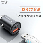 bb4ac0ab5abe12544bb0b9c4b8a5f801 Auto punjac KONFULON C80Q, 3.6A, QC3.0 22.5W, PD 30W sivi