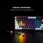 6ba1fe20f5694d29e9efc1034338e760 Tastatura Mehanicka Gaming Fantech MK875 RGB Atom 81 Navy (Red switch)