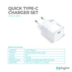 c8fc6416d6f7793b67c45b770a37e924 Kucni punjac Pluginn PI-D73-27w, PD 3.0, PPS, 27W sa PD Type C kablom beli CE