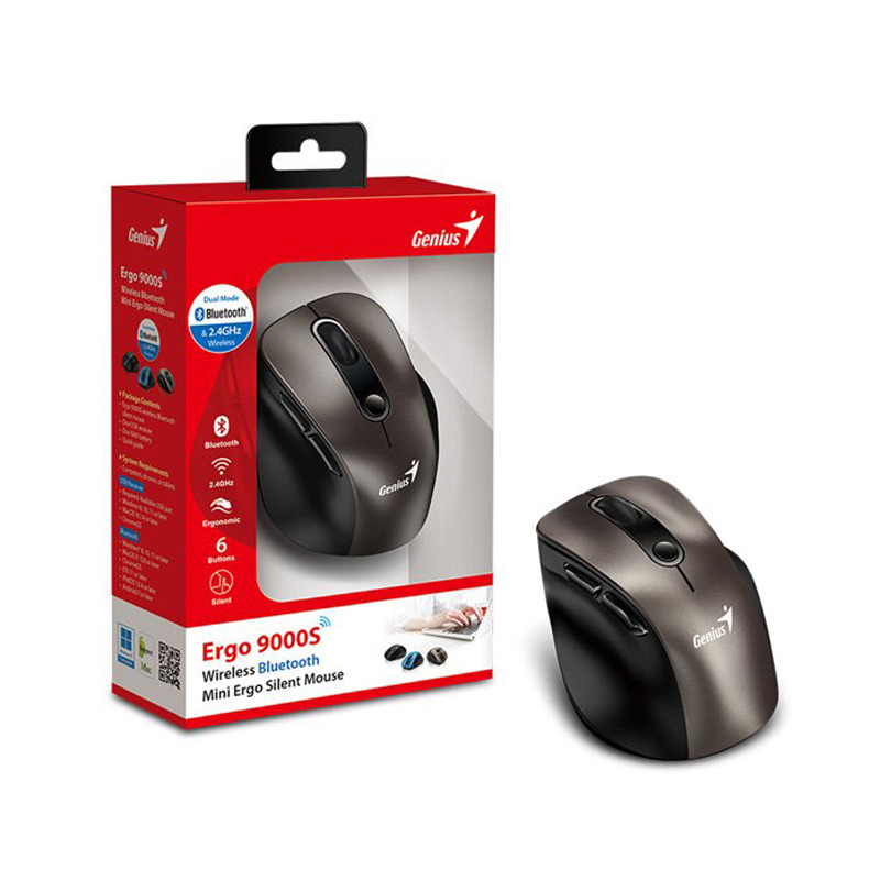 6dfbd5b4beb59b3addb3fc2ef2742667 GENIUS Ergo 9000S Champagne titanium USB Bežični miš