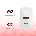 741f713a8e3d5d70bd5ffe61a8aac0ba Kucni punjac Fantech Power Pure CWQ201 PD/USB 30W QC beli