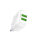 ee32b12bc3ec7e70a1231a39a0c40cc6 Kucni punjac LDNIO A2219 2xUSB 5V 2.4A 12W sa micro USB kablom beli