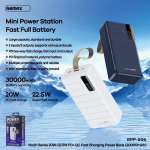 0101a4cf5b6f307a4e5063863aedd075 Back up baterija REMAX Noah Series RPP-506 PD QC 20W 22.5W 30000mAh bela