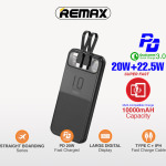 0865f77765a0b696fbb83e1302b0acc6 Power Bank with 2 Fast Charging Cables REMAX Stervui Series RPP-619 PD 20W+ QC 22.5W 10000mAh crni
