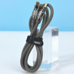 0972cd90a09e0c473809d8f5339aba69 Data kabl REMAX Wefon 20W Zinc-Alloy Elastic with Light RC-C053 (type C-Lightning) siva