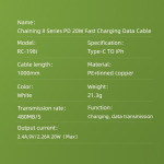 0a83d8175f6271416d36df39e66628a1 Data kabl REMAX Chaining Series II PD 20W Fast Charging RC-198i Type C na iPhone lightning beli