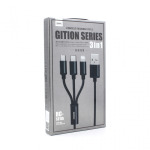 180eb51b32d91a6c871f32bb3a222d34 Data kabl REMAX Gition RC-131 3u1 za iPhone Lightning/Micro USB/Type C crni 1m