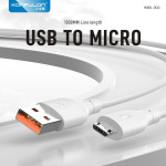 1e7ceb4a806d73b99fe1e0d3e5f1cb35 Data kabl KONFULON DC63, 3A, USB na micro USB beli 1m