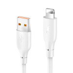 203a91a57430c3a2cf00b643117de389 Data kabl KONFULON DC64, 3A, USB iPhone Lightning beli 1m