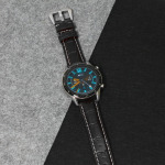 21ced2f08423ea58bbd31dadba5bf1ba Narukvica elegant relief kozna za smart watch 22mm crna