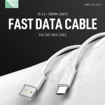 23bec4772bbaa2daa4575e5c8d4ee157 Data kabl KONFULON DL49, 2.4A, USB na Type C beli 1m