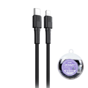 251d3db01a5e1393409be3b761a6d020 Data kabl REMAX Wefon 20W Zinc-Alloy Elastic with Light RC-C053 (type C-Lightning) siva
